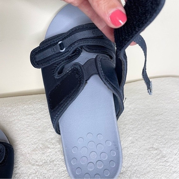 Vionic Sarah Sandals Blue Comfort Slide Slip On Hook and Loop Size 9.5 Wide - Picture 10 of 12